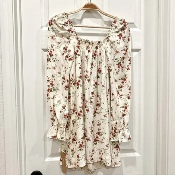 Reformation Hudsen Dress in Annaliese Mini Floral Vines Print - Picture 10 of 16